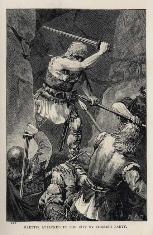 GRETTIR ATTACKED IN THE RIFT BY THORIR
